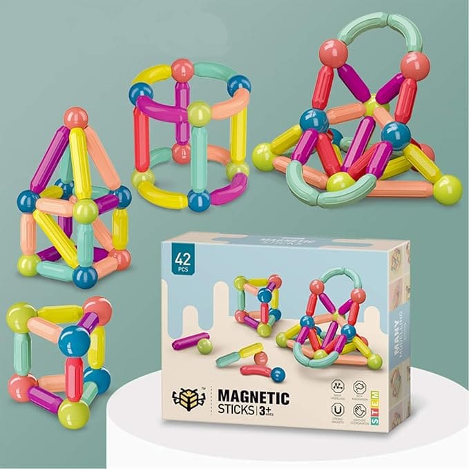 Juego de Bloques Magnéticos 42 Pcs