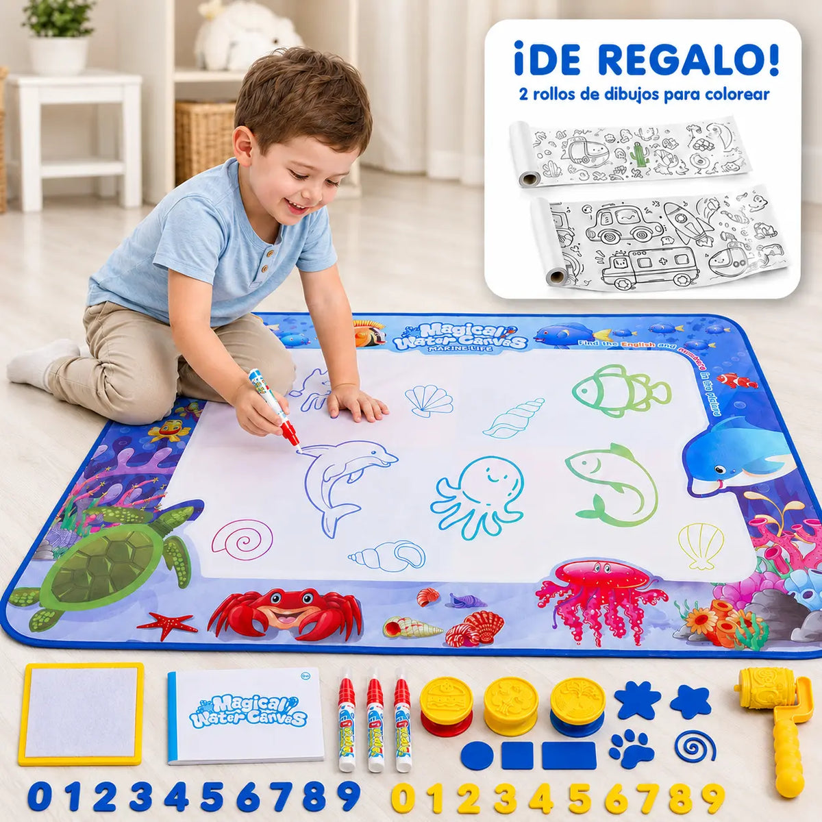 Kit Alfombra Mágica para Dibujar con Agua