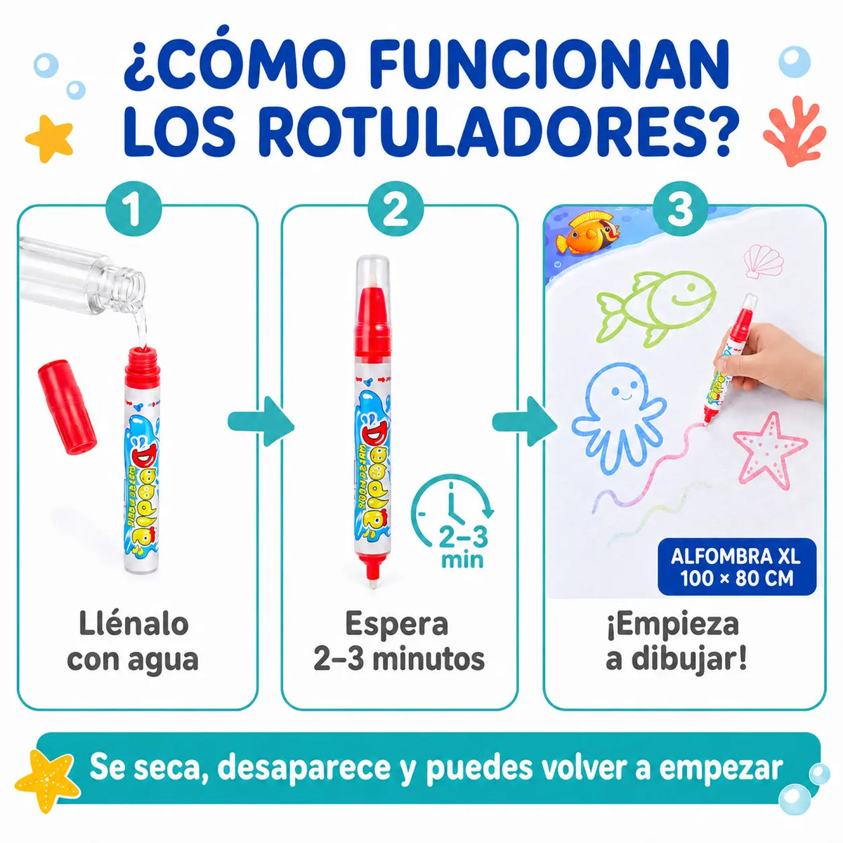Kit Alfombra Mágica para Dibujar con Agua