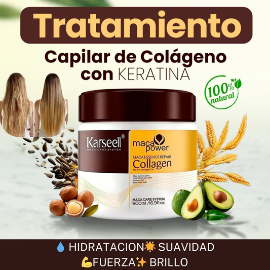 TRATAMIENTO CAPILAR DE COLAGENO Y KERATINA 500 ML 2X1