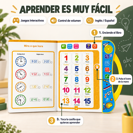 Libro Interactivo con Sonidos en Español e Inglés