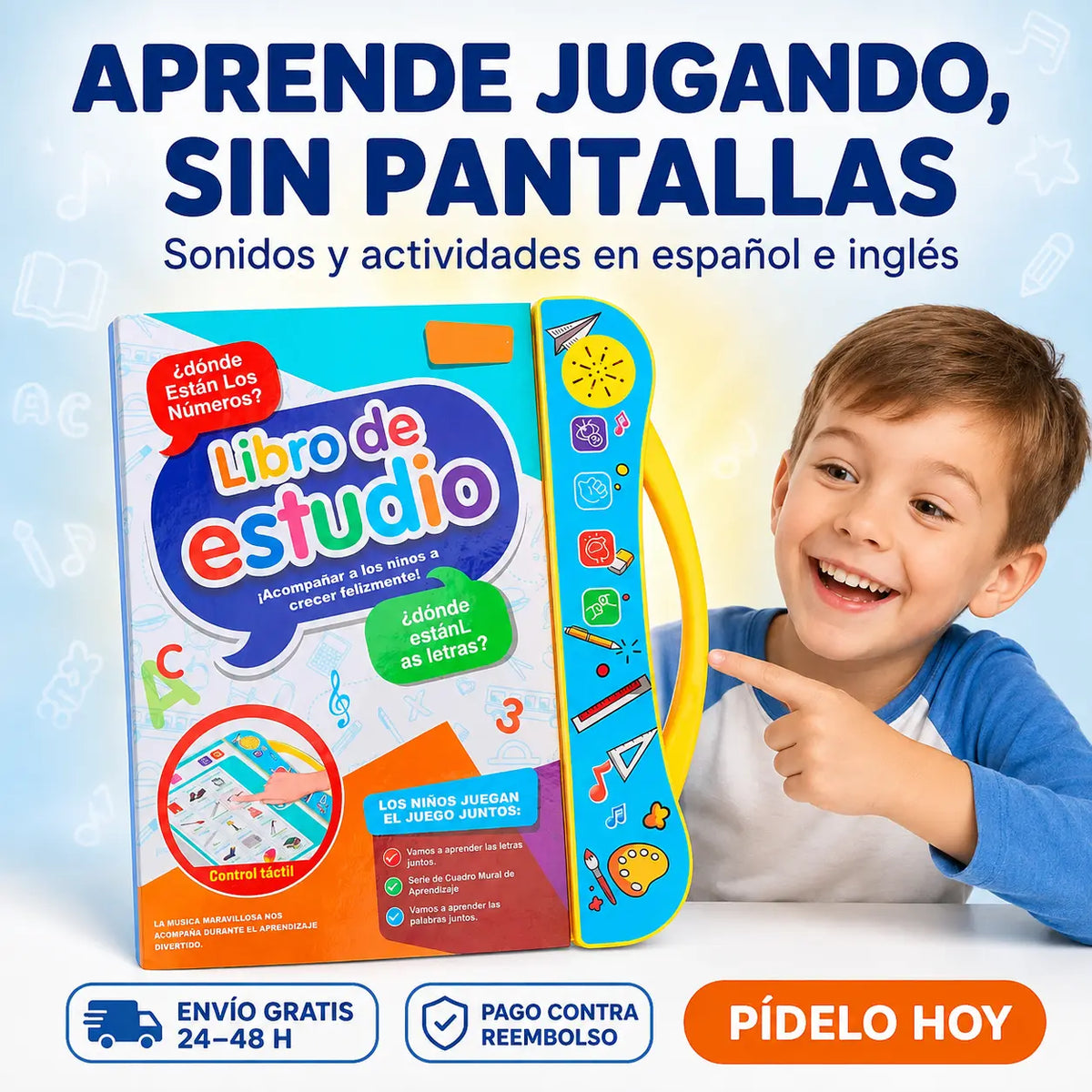 Libro Interactivo con Sonidos en Español e Inglés 🎶
